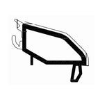 Gealan Fenster Weiss / 40cm / Grau Gealan PVC Glasleiste 7156