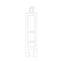 Gealan Fenster Weiss (ähnlich RAL9016) / 100cm Gealan Fensterbankanschlussprofil Sohlbankprofil 45/12 3208