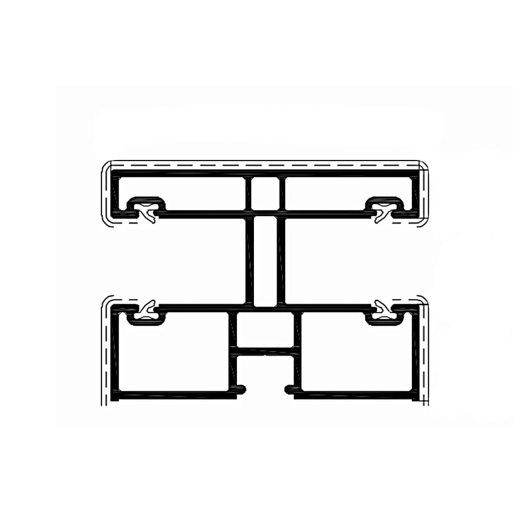 Gealan Rolladen Weiß / 100cm Gealan PVC-Doppelführungsschiene 2276