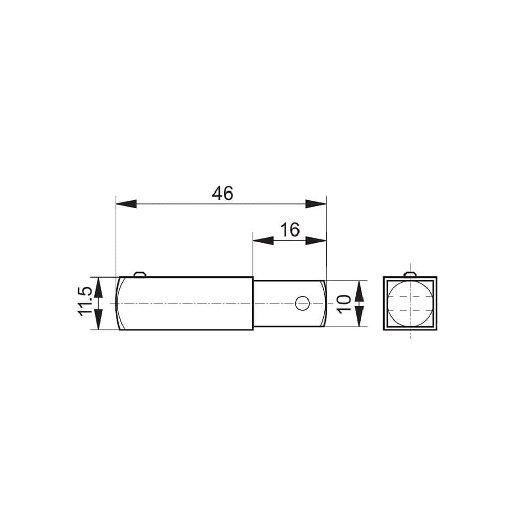 Geiger Antriebstechnik Rolladen Geiger Steckzapfen 4-Kant 10x10 mm