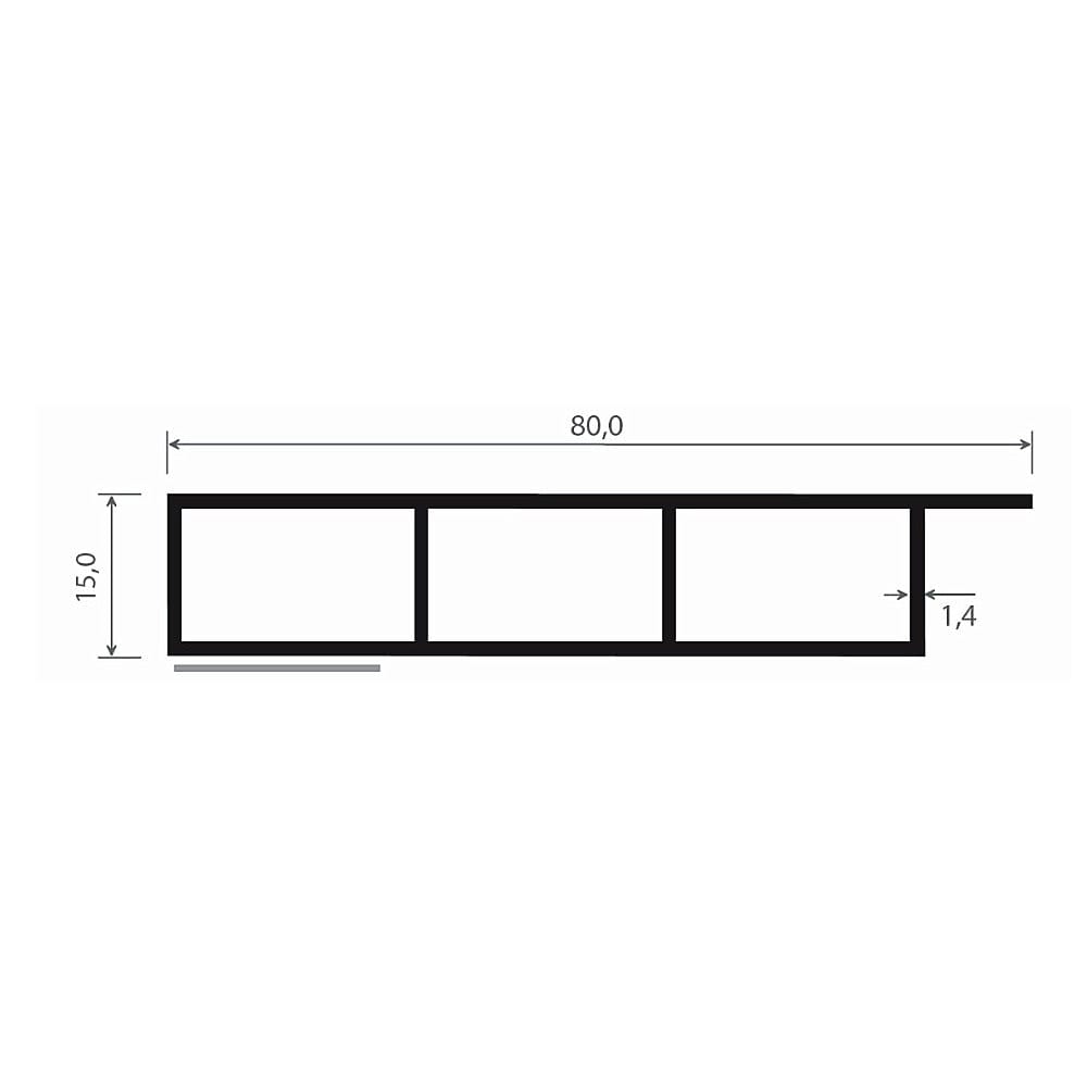 MK Menke Fenster MK Verkleidungsprofil 80/15mm Selbstklebend 078284