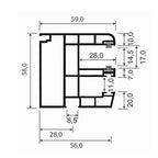MK Menke Rolladen MK PVC-Einzelführungsschiene mit Insektenschutz Mini 8110/B2