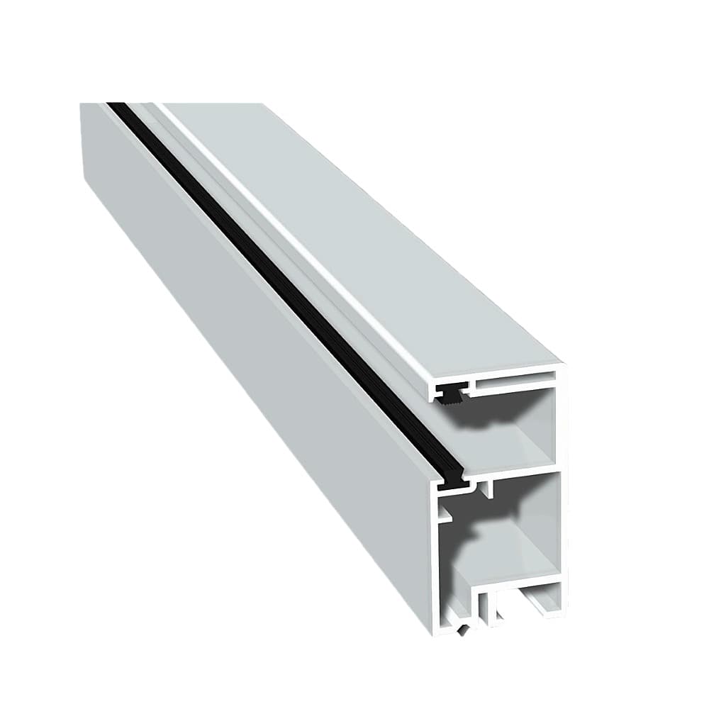 MK Menke Rolladen Weiss / 40cm / Schwarz MK PVC-Einzelführungsschiene Mini 933/B2
