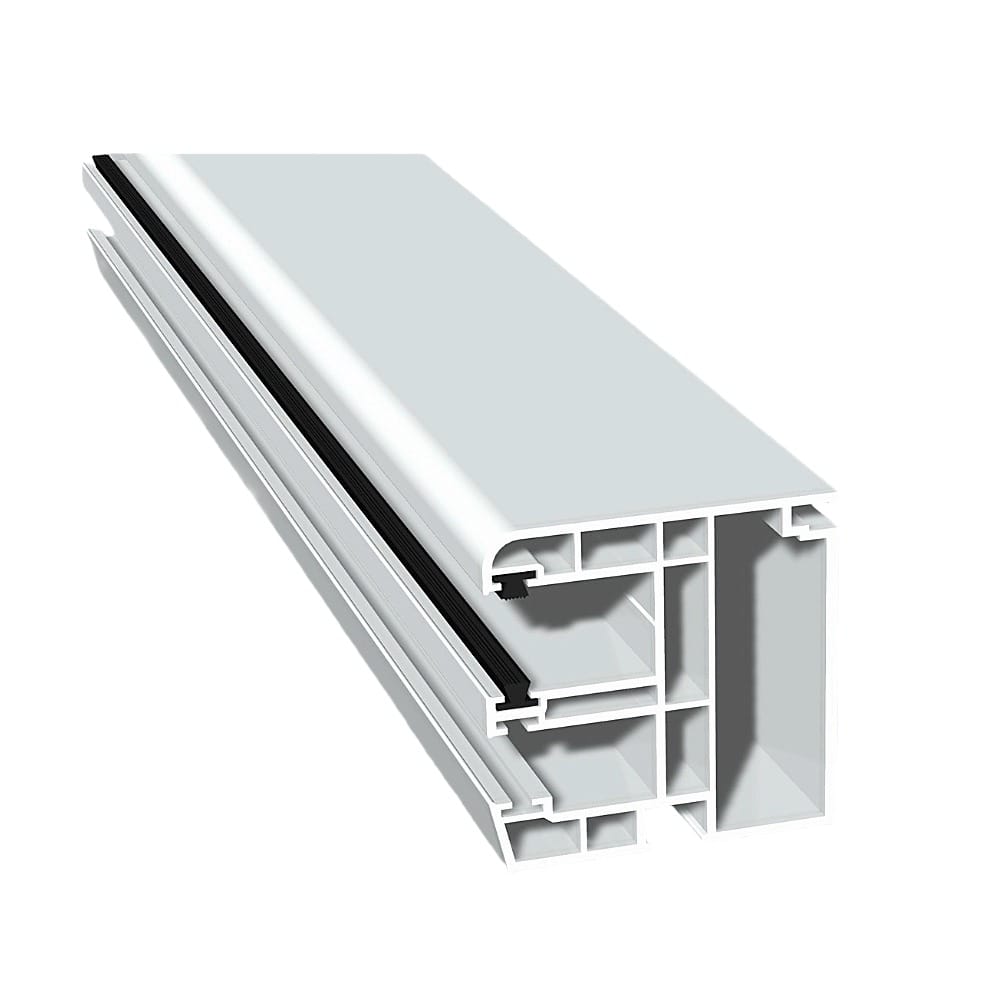 MK Menke Rolladen Weiss / 40cm / Schwarz MK PVC-Einzelführungsschiene mit Insektenschutz Mini 8110/B2