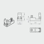 Portos Plissee Portos Plissee Seitenblende Unten MSD-050