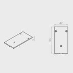 Portos Raffstore Portos Raffstore Alu-Endkappe der Doppelführungsschiene F-FBR-070