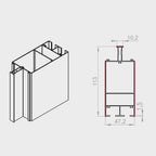 Portos Raffstore Portos Raffstore Alu Führungsschienenadapter F-FBR-080