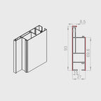 Portos Raffstore Portos Raffstore Alu Führungsschienenadapter FBR-010