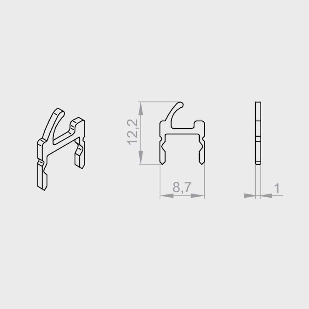 Portos Raffstore Portos Raffstore Lamellenhaken F-HL-Z90