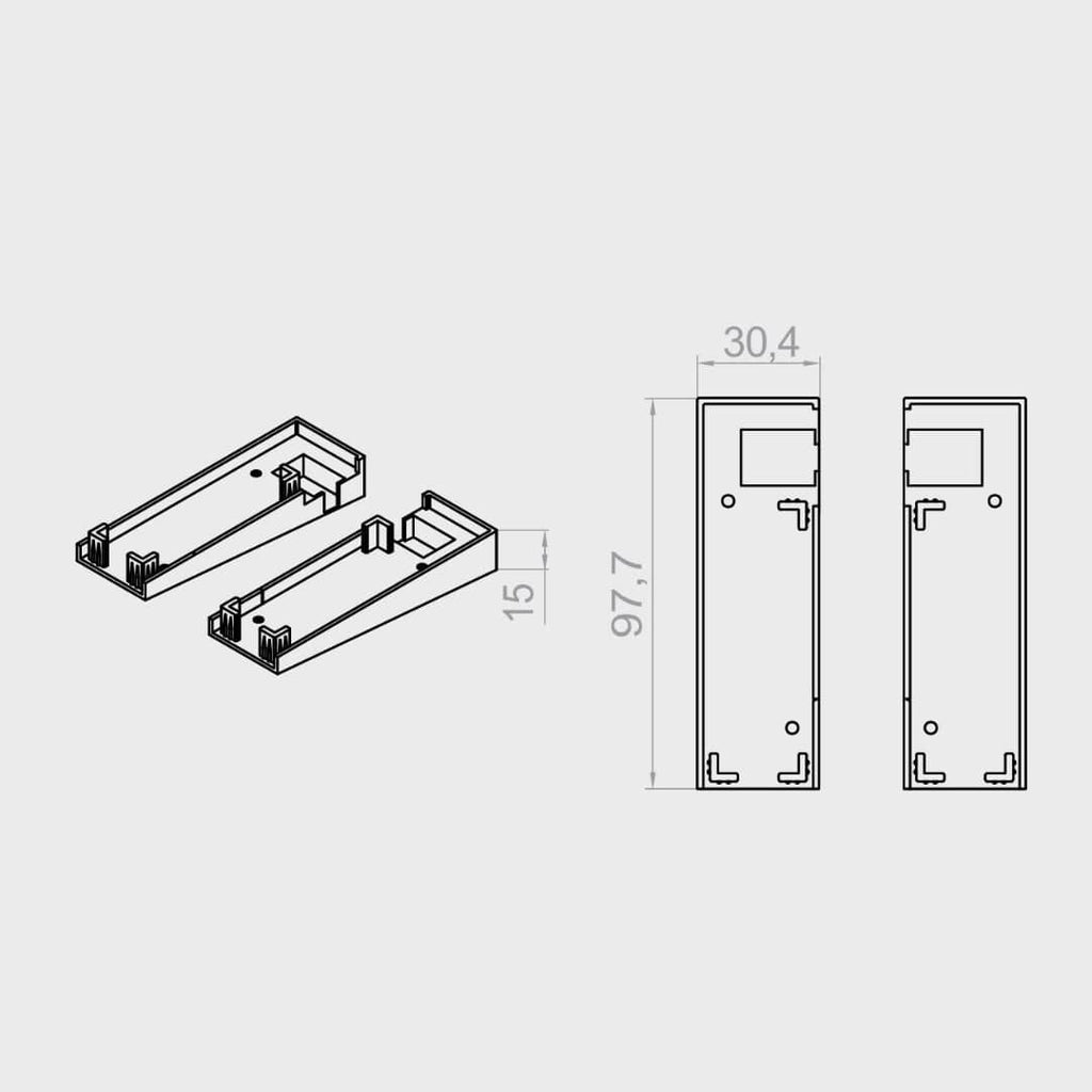 Portos Raffstore Portos Raffstore PVC-Endkappe der Führungsschiene F-FBR-030