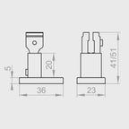 Portos Raffstore Portos Raffstore Teleskophalterung der Führungsschiene Universal 25 (50-60mm)