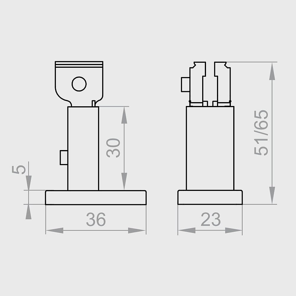 Portos Raffstore Portos Raffstore Teleskophalterung der Führungsschiene Universal 35 (60-70mm)