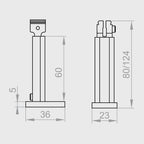 Portos Raffstore Portos Raffstore Teleskophalterung der Führungsschiene Universal 65 (90-130mm)
