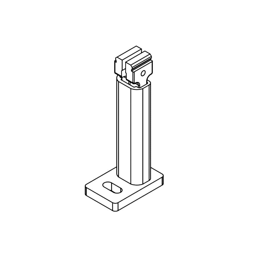 Portos Raffstore Schwarz Portos Raffstore Teleskophalterung der Führungsschiene Universal 65 (90-130mm)