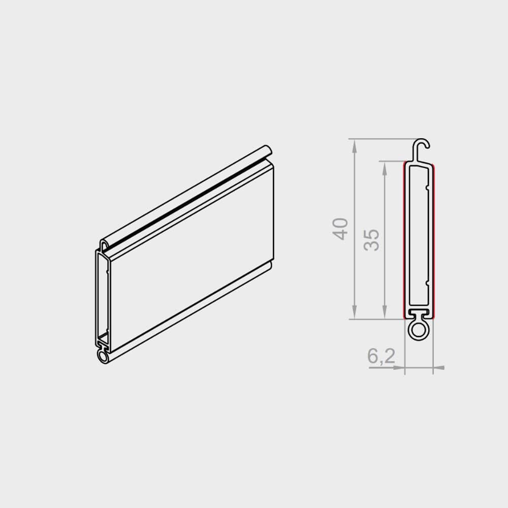 Portos Rolladen Portos Endleiste PA39 PA45 PVC37 LD-35 MINI