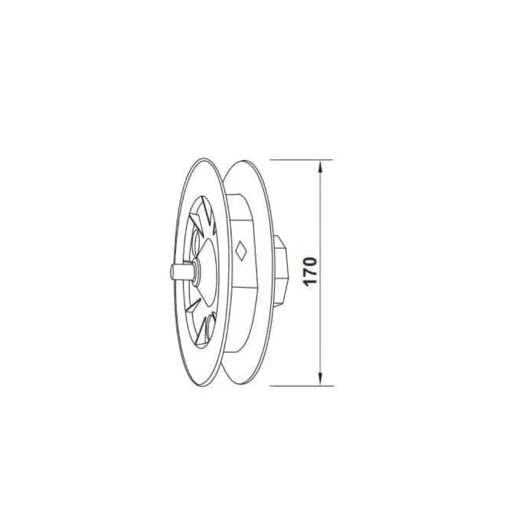 Portos Rolladen Portos Gurtscheibe Ø170mm mit 12mm Stift für SW60