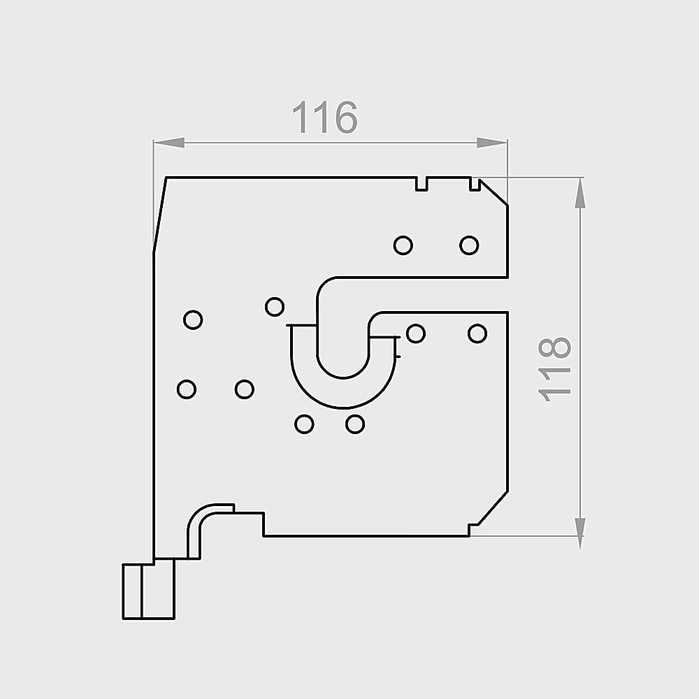 Portos Rolladen Portos Kasten Teilung 135 RKM101