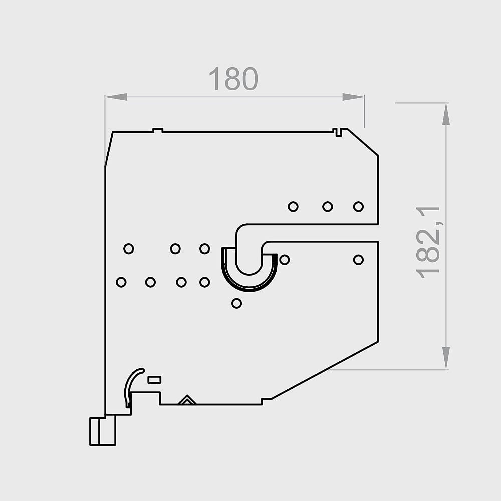 Portos Rolladen Portos Kasten Teilung 200 RKM301