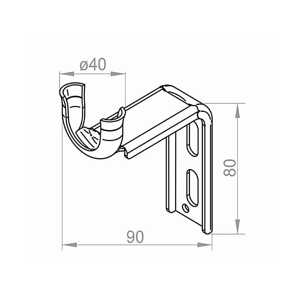Portos Rolladen Portos Kugellagerhalter gekröpft für Fertigkasten 90mm