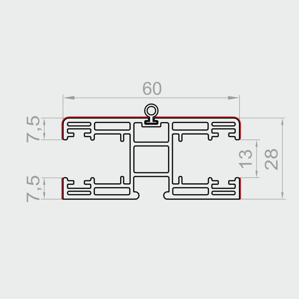 Portos Rolladen Portos PVC Führungsschiene NPR-030 60/28