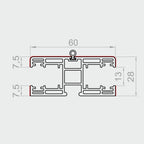 Portos Rolladen Portos PVC Führungsschiene NPR-030 60/28