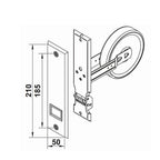 Portos Rolladen Portos Unterputz Gurtwickler 22mm Gurt 12m Aufnahme mit Mauerkasten