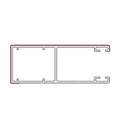 Portos Rolladen Weiß (ähnlich RAL9016) / 100cm Portos ALU Führungsschiene PP-53