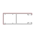 Portos Rolladen Weiß (ähnlich RAL9016) / 100cm Portos ALU Führungsschiene PP-53