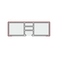 Portos Rolladen Weiß (ähnlich RAL9016) / 100cm Portos PVC Distanzstück für Führungsschiene 60/20 DP-PCV-20