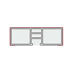 Portos Rolladen Weiß (ähnlich RAL9016) / 100cm Portos PVC Distanzstück für Führungsschiene 60/20 DP-PCV-20