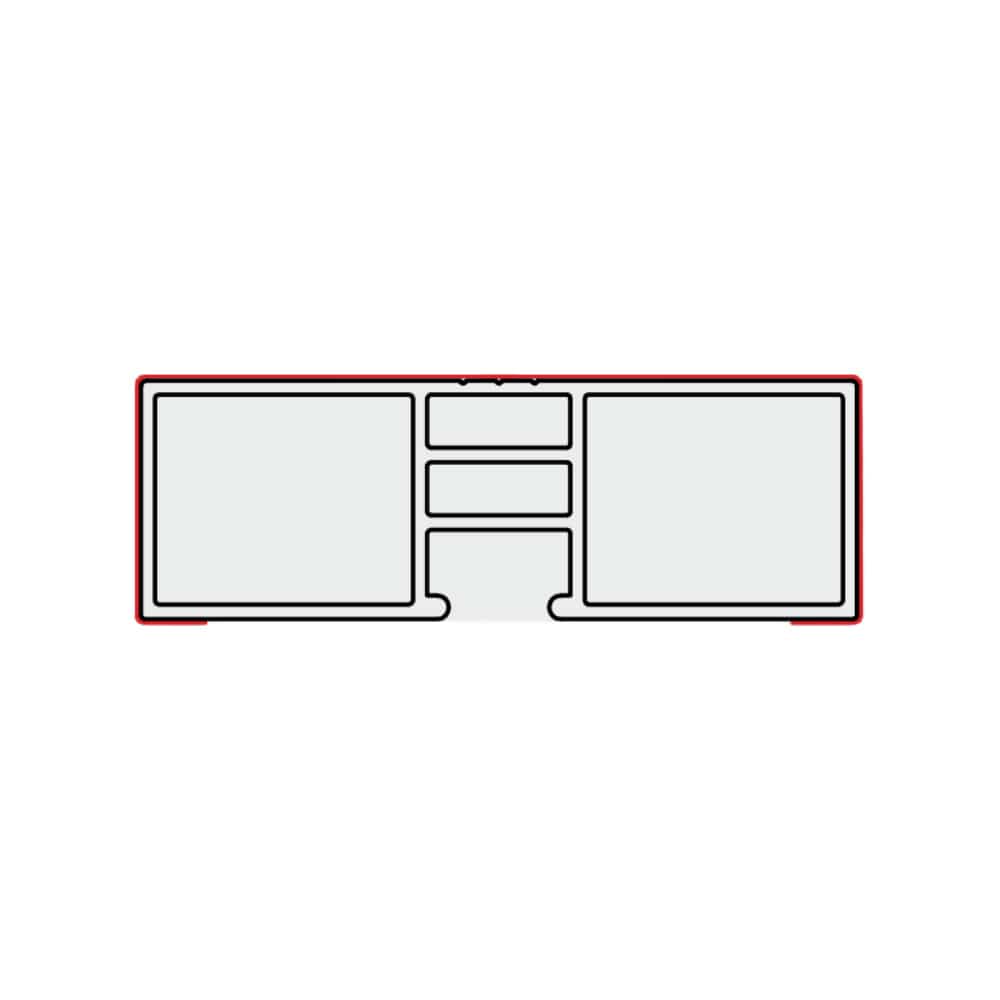 Portos Rolladen Weiß (ähnlich RAL9016) / 100cm Portos PVC Distanzstück für Führungsschiene 60/20 DP-PCV-20
