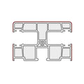 Portos Rolladen Weiß (ähnlich RAL9016) / 100cm Portos PVC Führungsschiene NPR-020