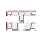 Portos Rolladen Weiß (ähnlich RAL9016) / 100cm Portos PVC Führungsschiene NPR-020