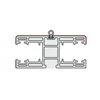 Portos Rolladen Weiß (ähnlich RAL9016) / 100cm Portos PVC Führungsschiene NPR-030 60/28