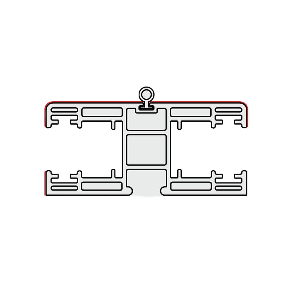 Portos Rolladen Weiß (ähnlich RAL9016) / 100cm Portos PVC Führungsschiene NPR-030 60/28