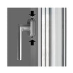 Rehau Fenster Rehau Fenstergriff Linea mit Kindersicherung Silber
