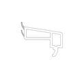 Rehau Fenster Weiß / 40cm / Grau Rehau Kunststoff Glasleiste 32,5 schräg - 1533100