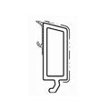 Salamander Fenster Weiß / 40cm / Grau Salamander Kunststoff Glasleiste GP8480
