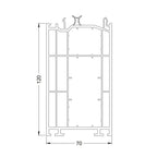 Schüco Fenster Schüco CT 70 Blendrahmen Verbreiterung 70/120 4K 19843