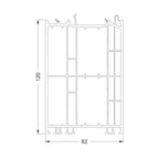 Schüco Fenster Schüco Living Blendrahmen Verbreiterung 120/82 5K 19369