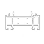 Schüco Fenster Weiss (ähnlich RAL9016) / 100cm Schüco CT 70 Blendrahmen Verbreiterung 60/25 3K 18755