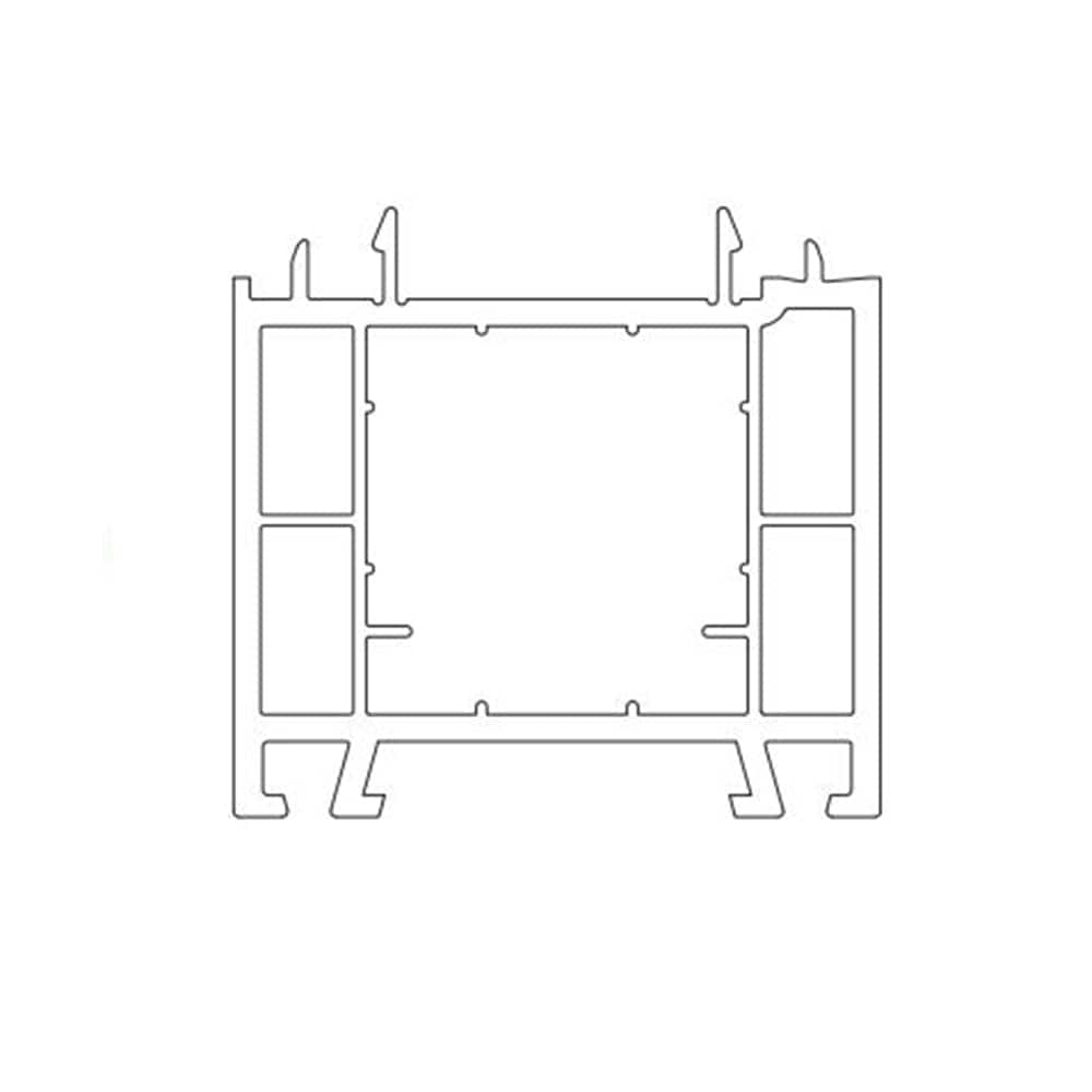 Schüco Fenster Weiss (ähnlich RAL9016) / 100cm Schüco CT 70 Blendrahmen Verbreiterung 60/50 3K 18756