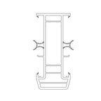 Schüco Fenster Weiss (ähnlich RAL9016) / 100cm Schüco CT 70 Statisches Kopplungsprofil 94,5/42 5K 19211
