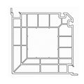 Schüco Fenster Weiss (ähnlich RAL9016) / 100cm Schüco Eckkopplung 90° 19811
