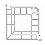 Schüco Fenster Weiss (ähnlich RAL9016) / 100cm Schüco Eckkopplung 90° 19811