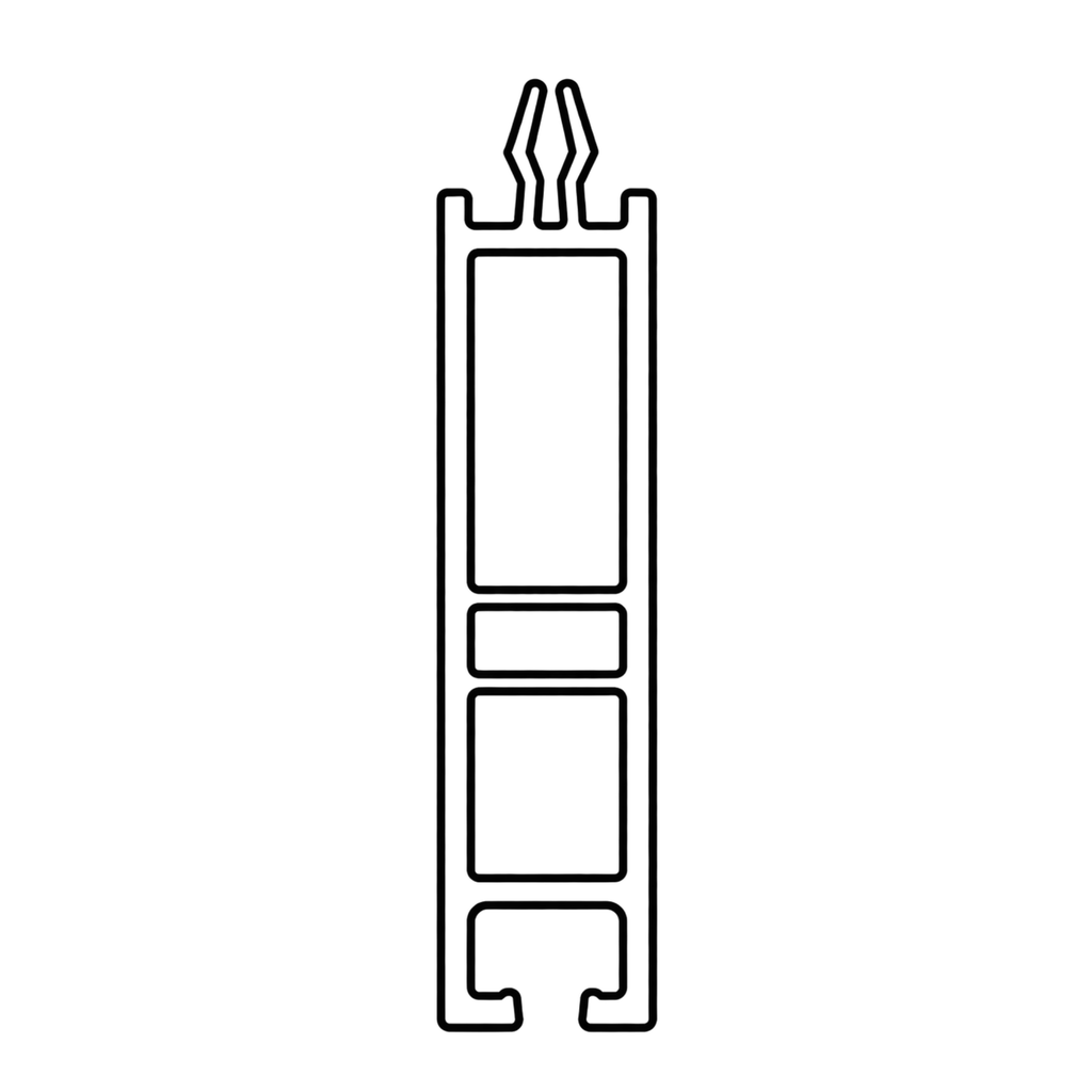 Schüco Fenster Weiss (ähnlich RAL9016) / 100cm Schüco Fensterbankanschlussprofil 12,5/50 19803