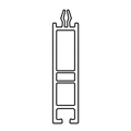Schüco Fenster Weiss (ähnlich RAL9016) / 100cm Schüco Fensterbankanschlussprofil 12,5/50 19803