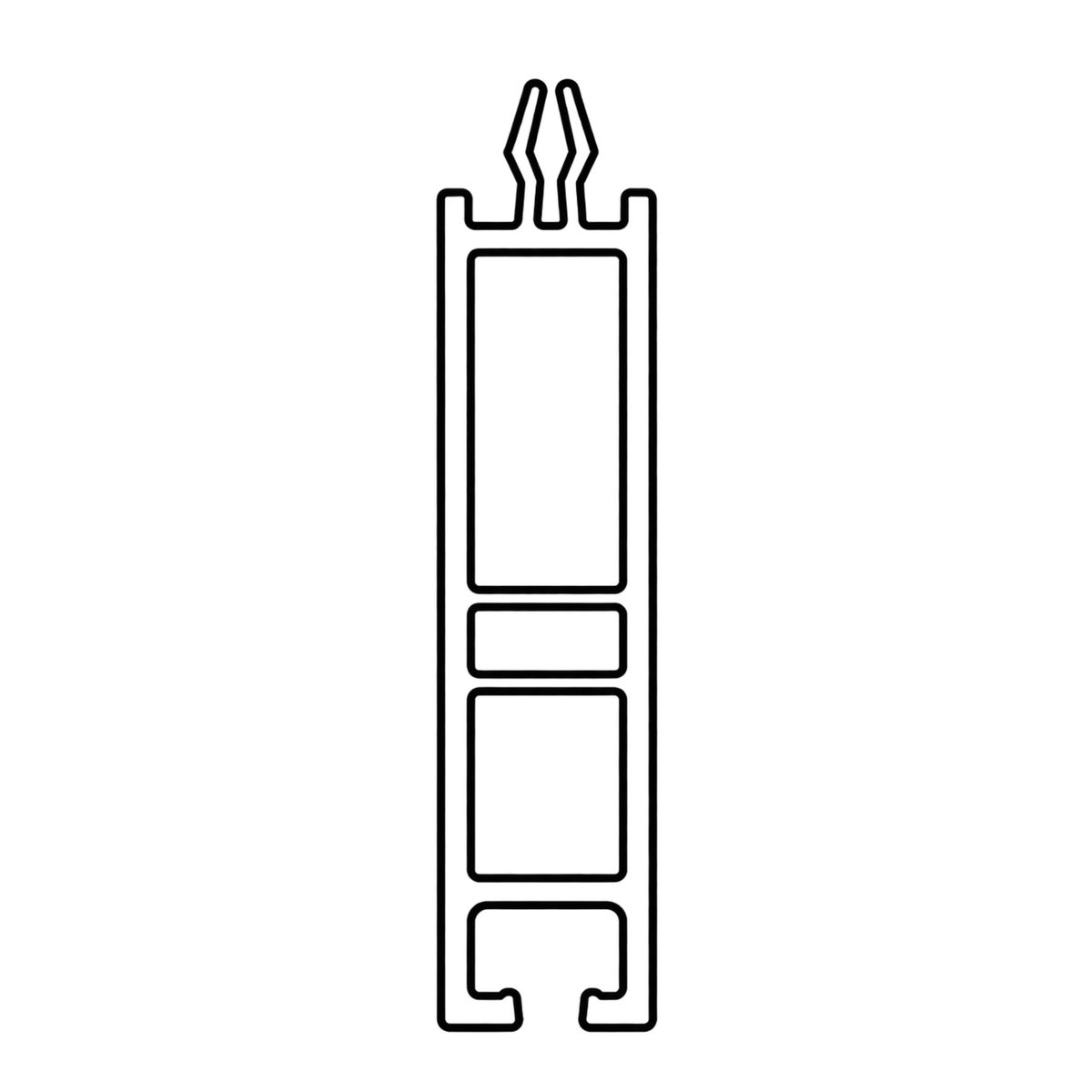 Schüco Fenster Weiss (ähnlich RAL9016) / 100cm Schüco Fensterbankanschlussprofil 12,5/50 19803