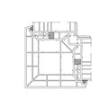 Schüco Fenster Weiss (ähnlich RAL9016) / 100cm Schüco Kopplung 90 Grad 18485