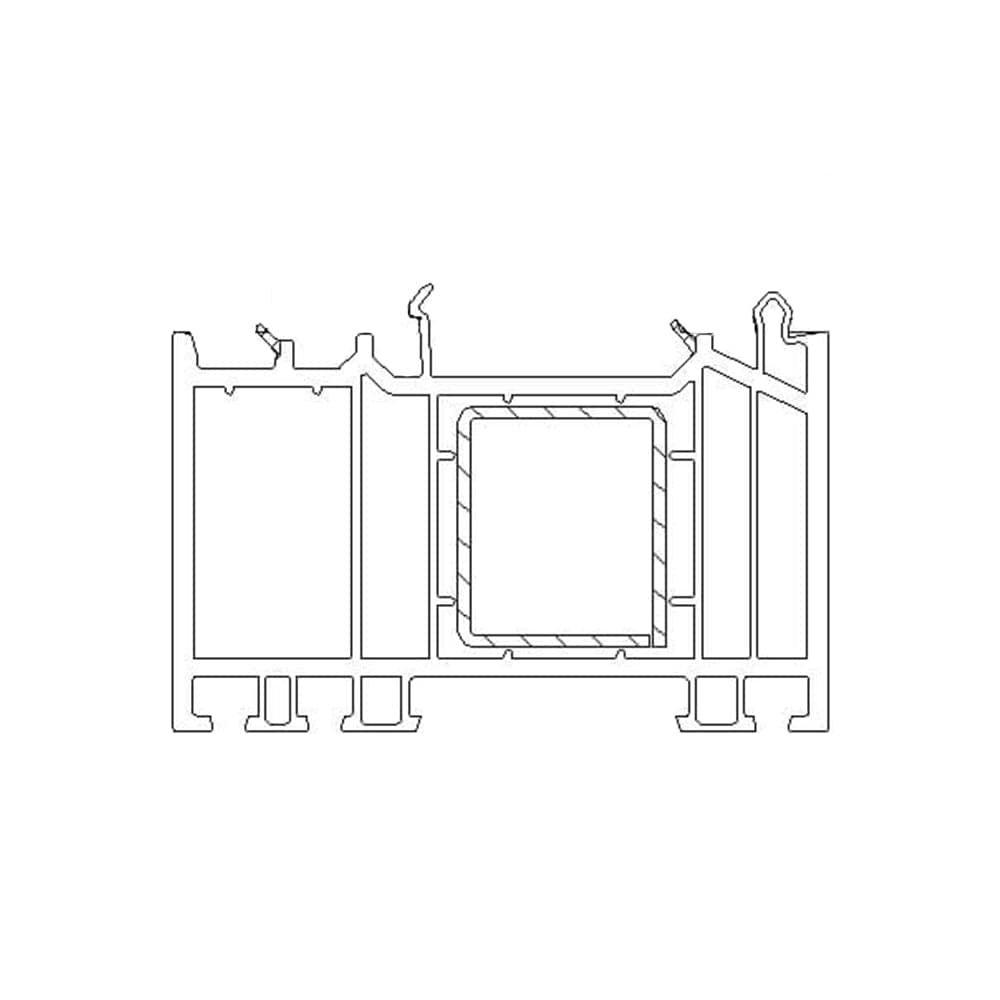 Schüco Fenster Weiss (ähnlich RAL9016) / 100cm Schüco Living Blendrahmen Verbreiterung 50/82 5K 19368